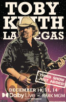 Toby Keith 2023 Final Tour admat, poster, Jefferson Wood, Las Vegas, Nevada, I Should've Been A Cowboy