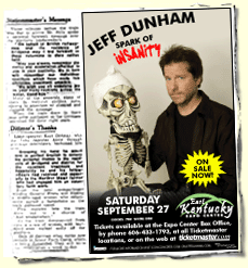 Jeff Dunham & Achmed Spark Of Insanity Newspaper Ad By Jefferson Wood