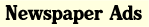 Professional, razor sharp vector newspaper ads, immediate turnaround